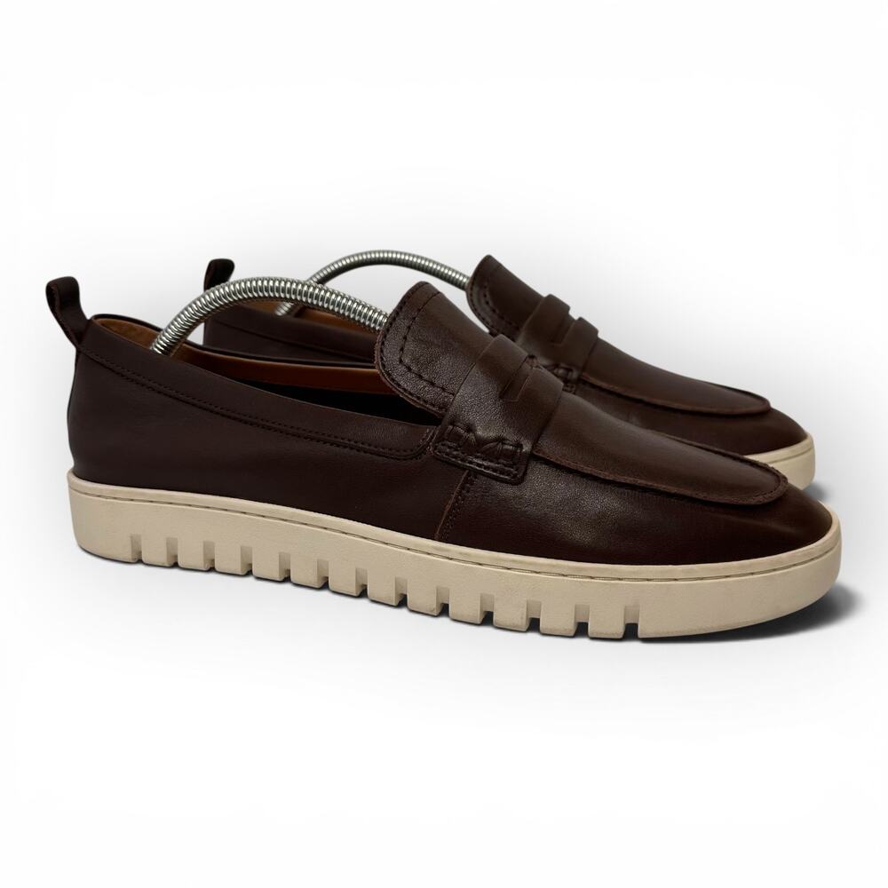 Vionic Womens size 11 Uptown Loafers Dark Brown Leather Arch Support Packable